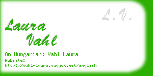 laura vahl business card
